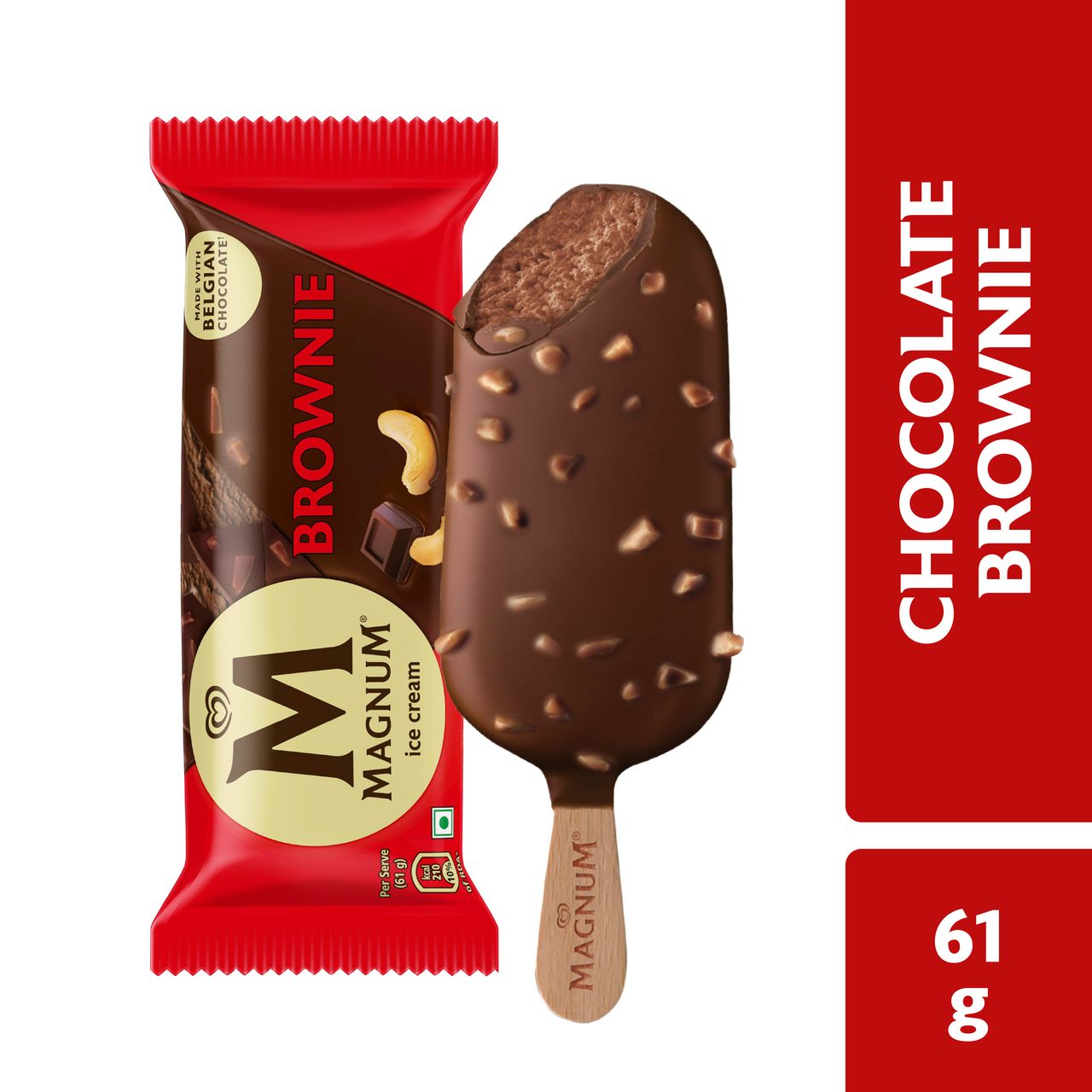 Kwality Wall's Chocolate Brownie Ice Cream Stick | Pouch 61 g Combo