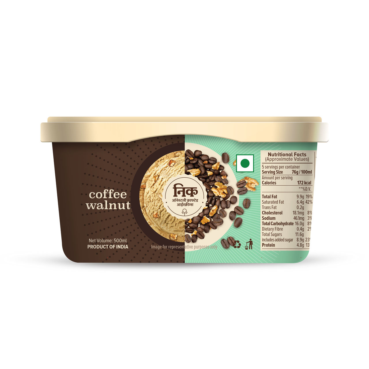 NIC Coffee Walnut Ice Cream Tub