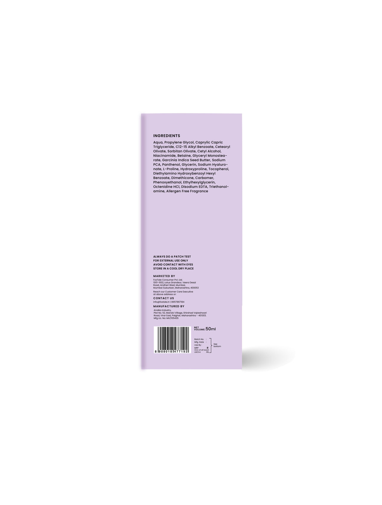 Foxtale Nourishing Moisturizer with Niacinamide