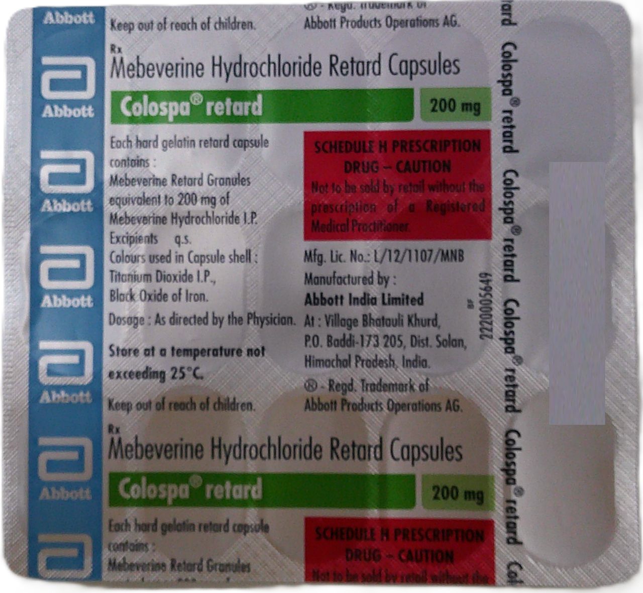Colospa Retard 200mg Capsules 