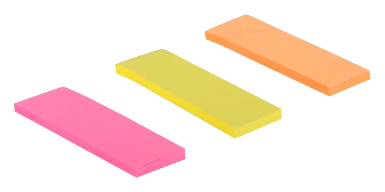 Chrome 25Mmx76Mm Sticky Notes Flag - 3 Colors