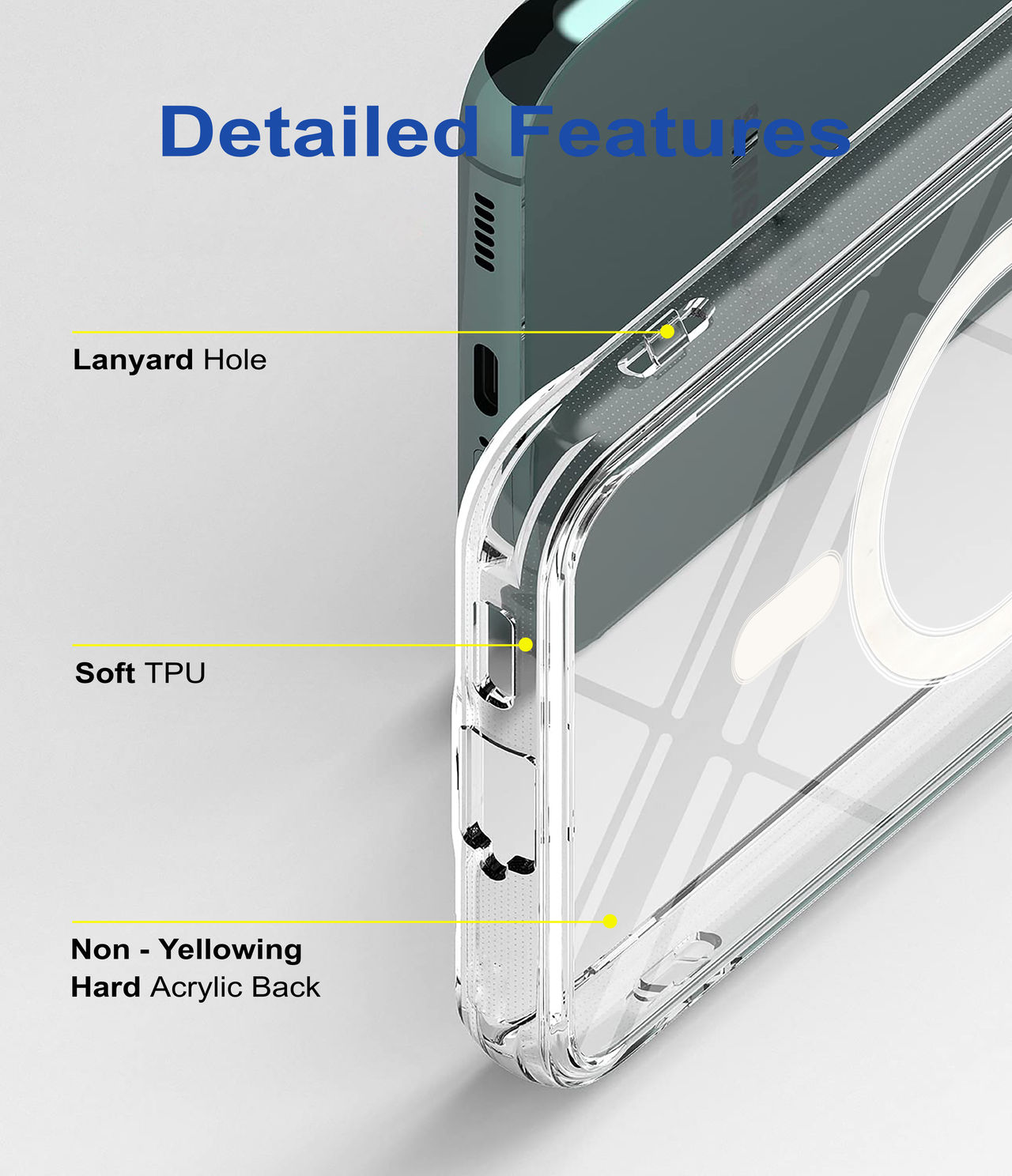 Zapcase Back Cover for Apple iPhone XR | MagSafe-Clear