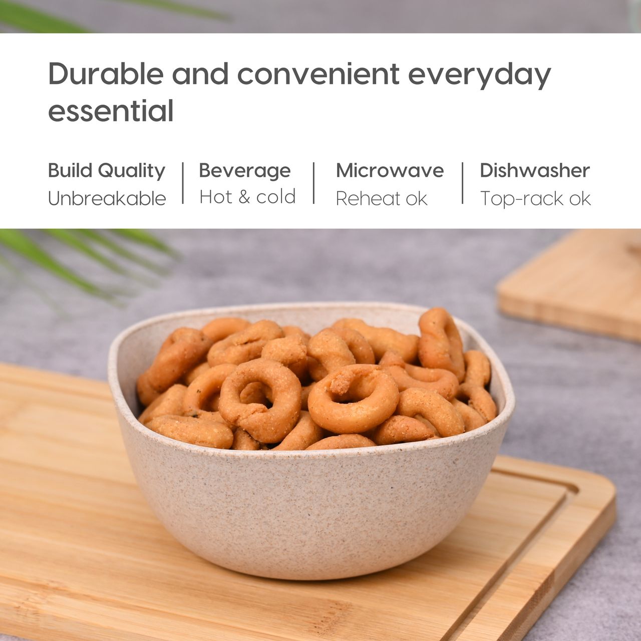 Eha Earth-Friendly Small Soup Bowls Without Spoons | 300 ml | Set Of 4 | Multi-Light