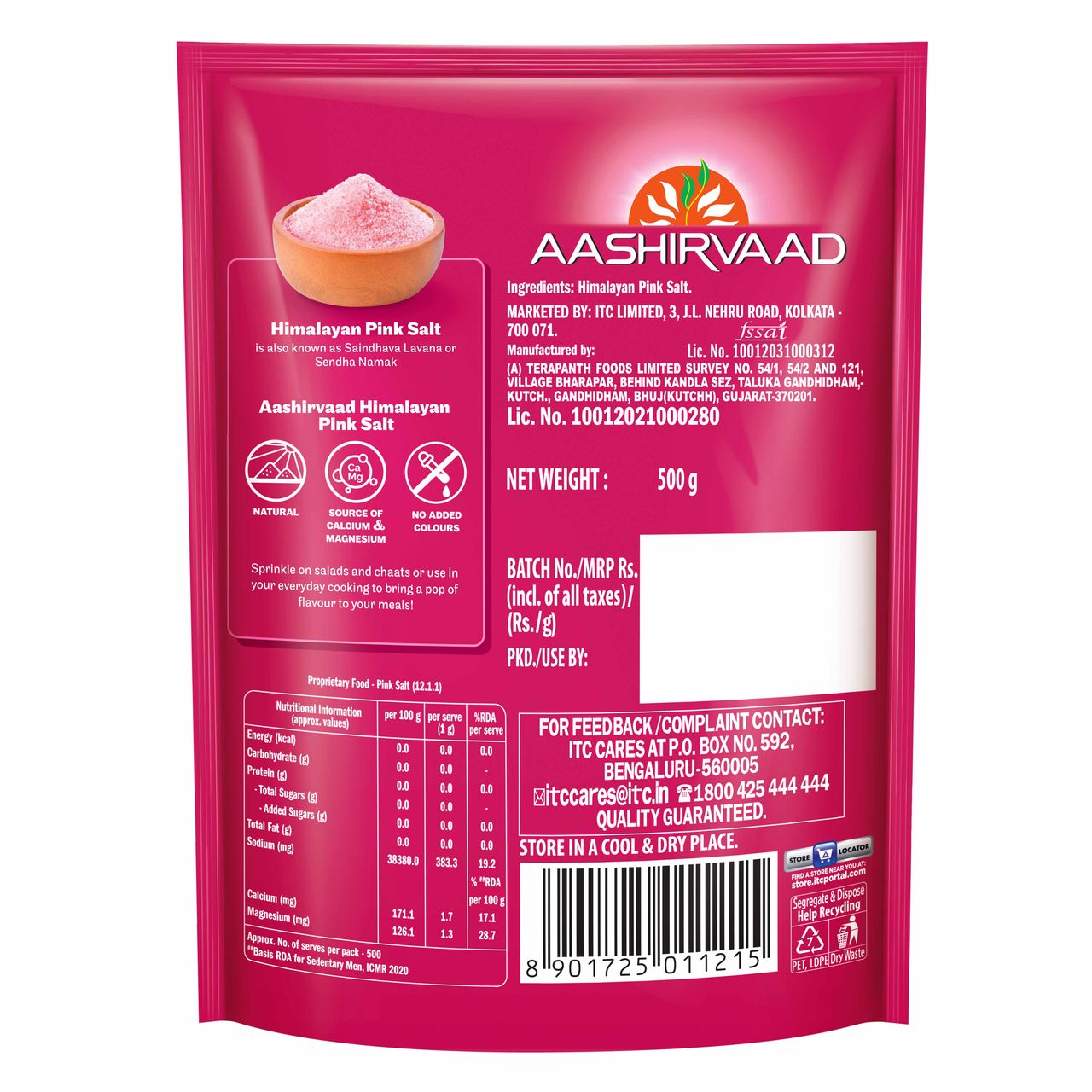 Aashirvaad Himalayan Pink Salt