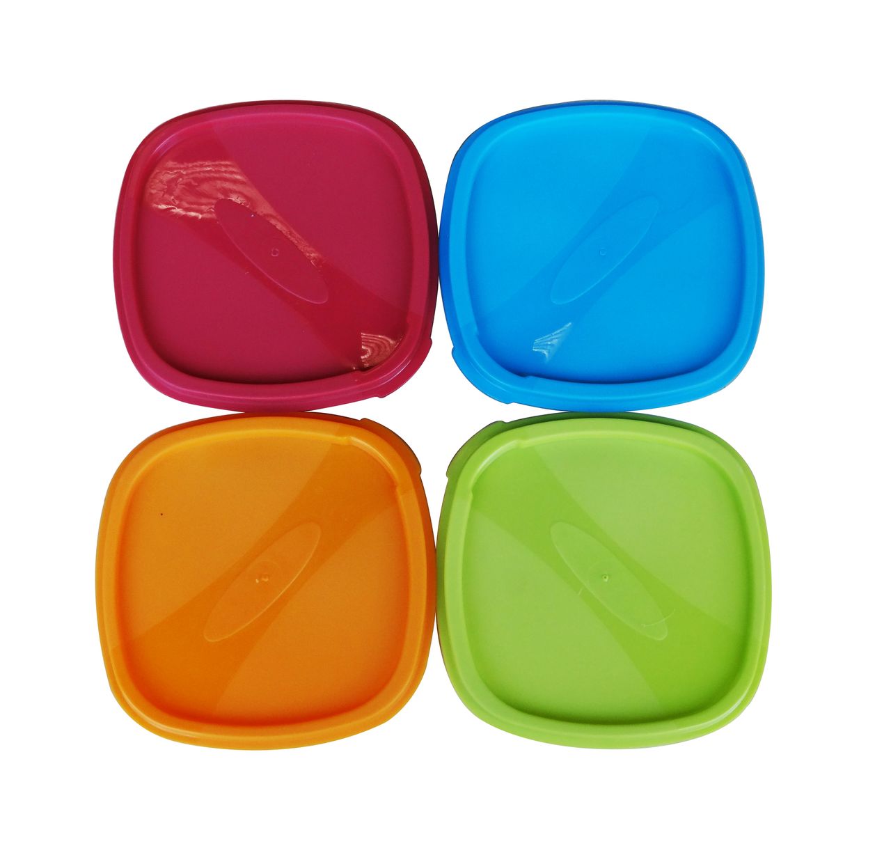 Princeware Store Fresh Square Container Set of 4 Pieces- 1125 ml Each Assorted Color