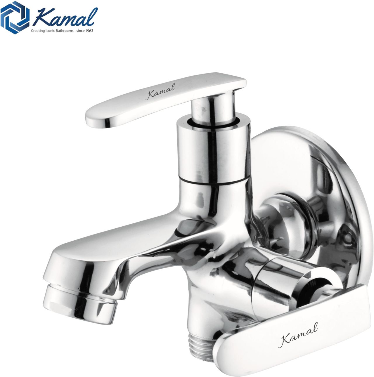Kamal Two-Way Bib Tap Irene Elite | Aerator & Std 1/2 BSP for Health Faucet | 1/2 BSP Inlet
