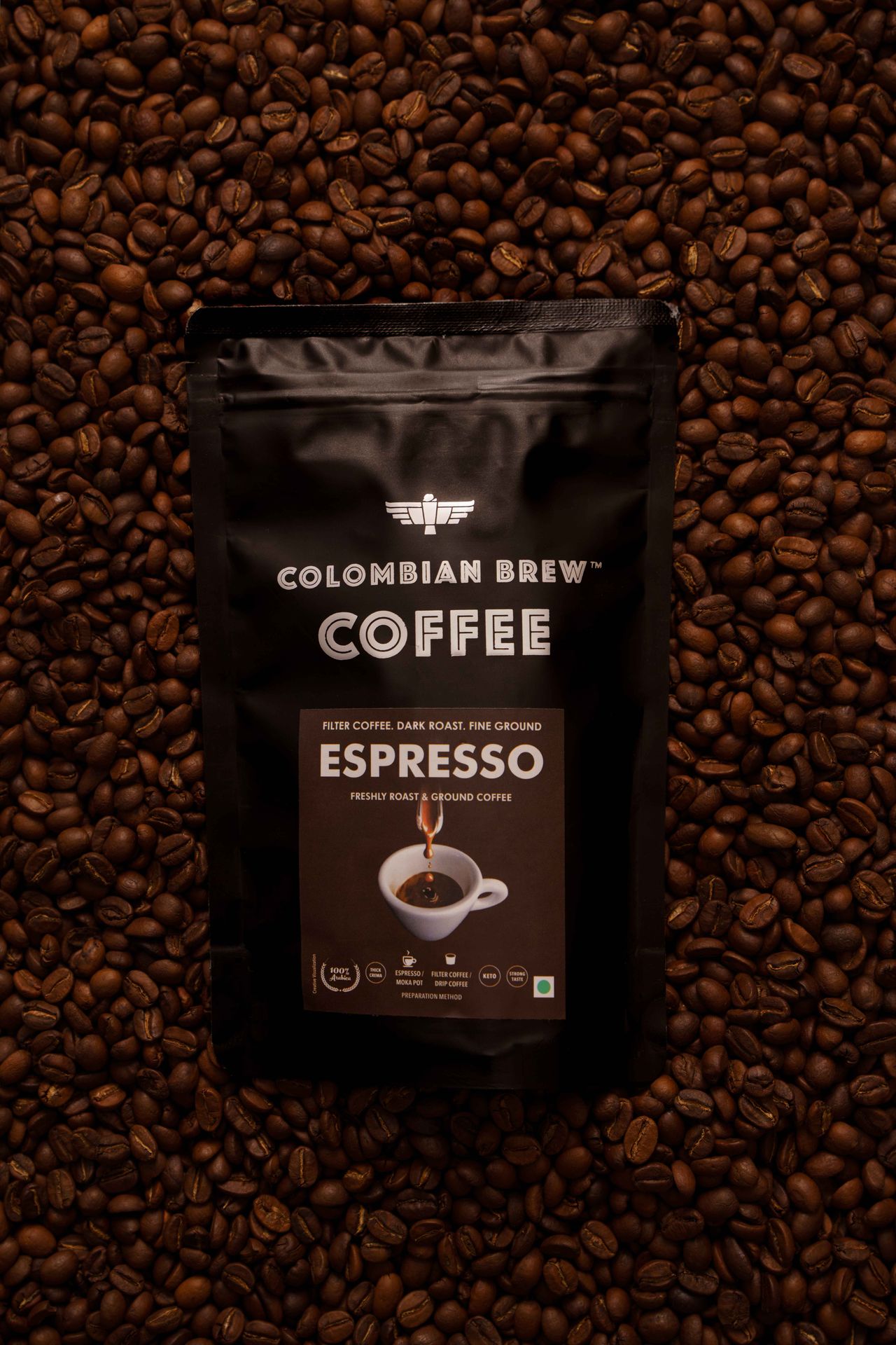 Columbian Brew Espresso Dark Roast Filter Coffee