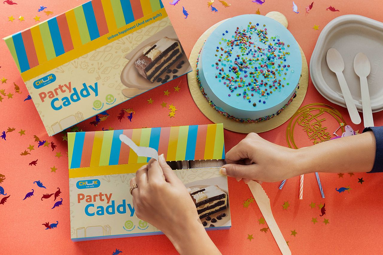 Chuk Party Caddy Disposable Combo (Spoons-10Pc Plates-10Pc Tissue-10Pc )