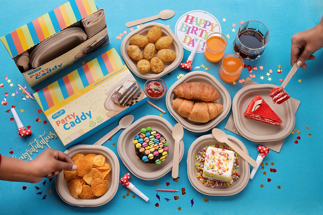 Chuk Party Caddy Disposable Combo (Spoons-10Pc Plates-10Pc Tissue-10Pc )