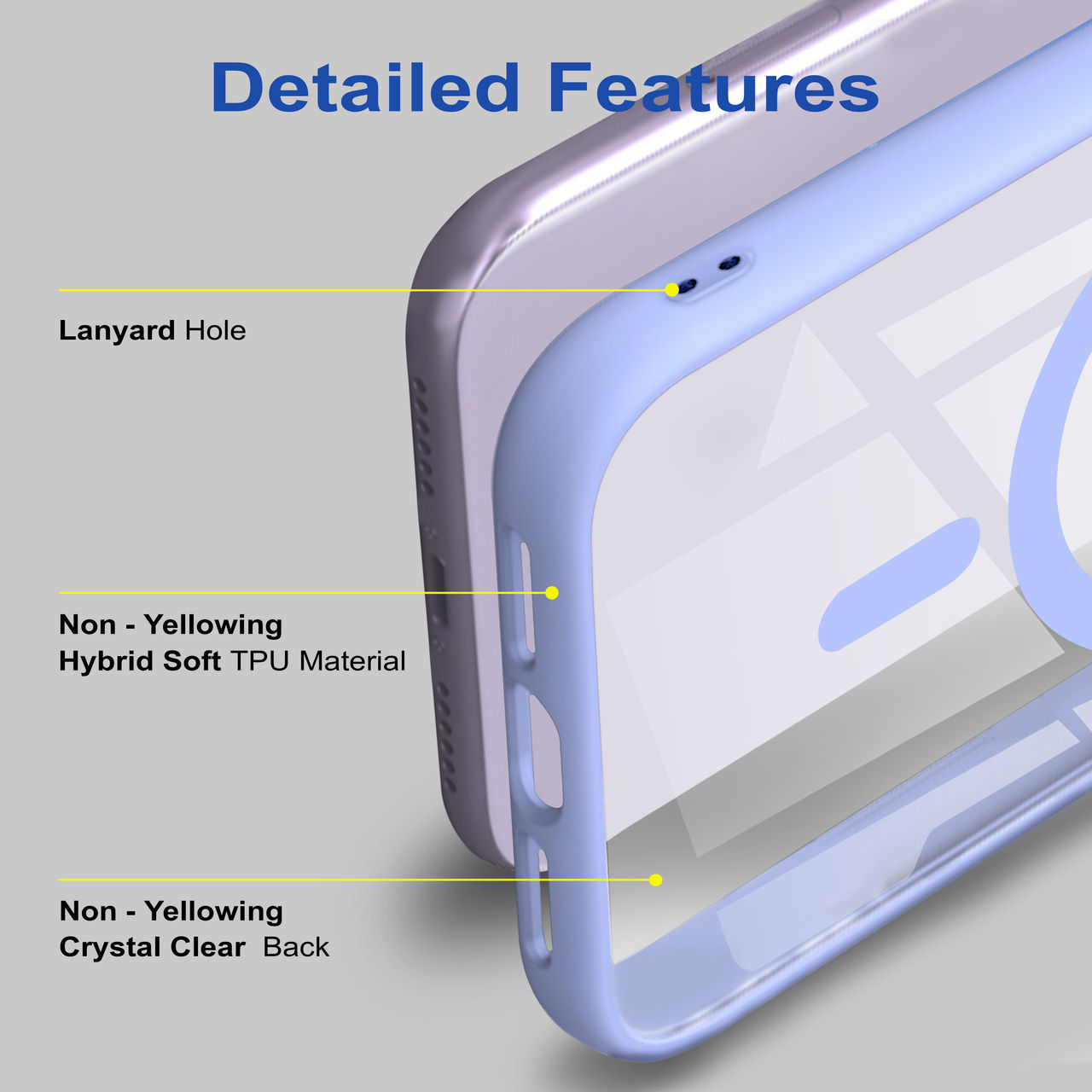 Zapcase Back Cover For Apple iPhone 14 Plus (MagSafe-Sierrablue)