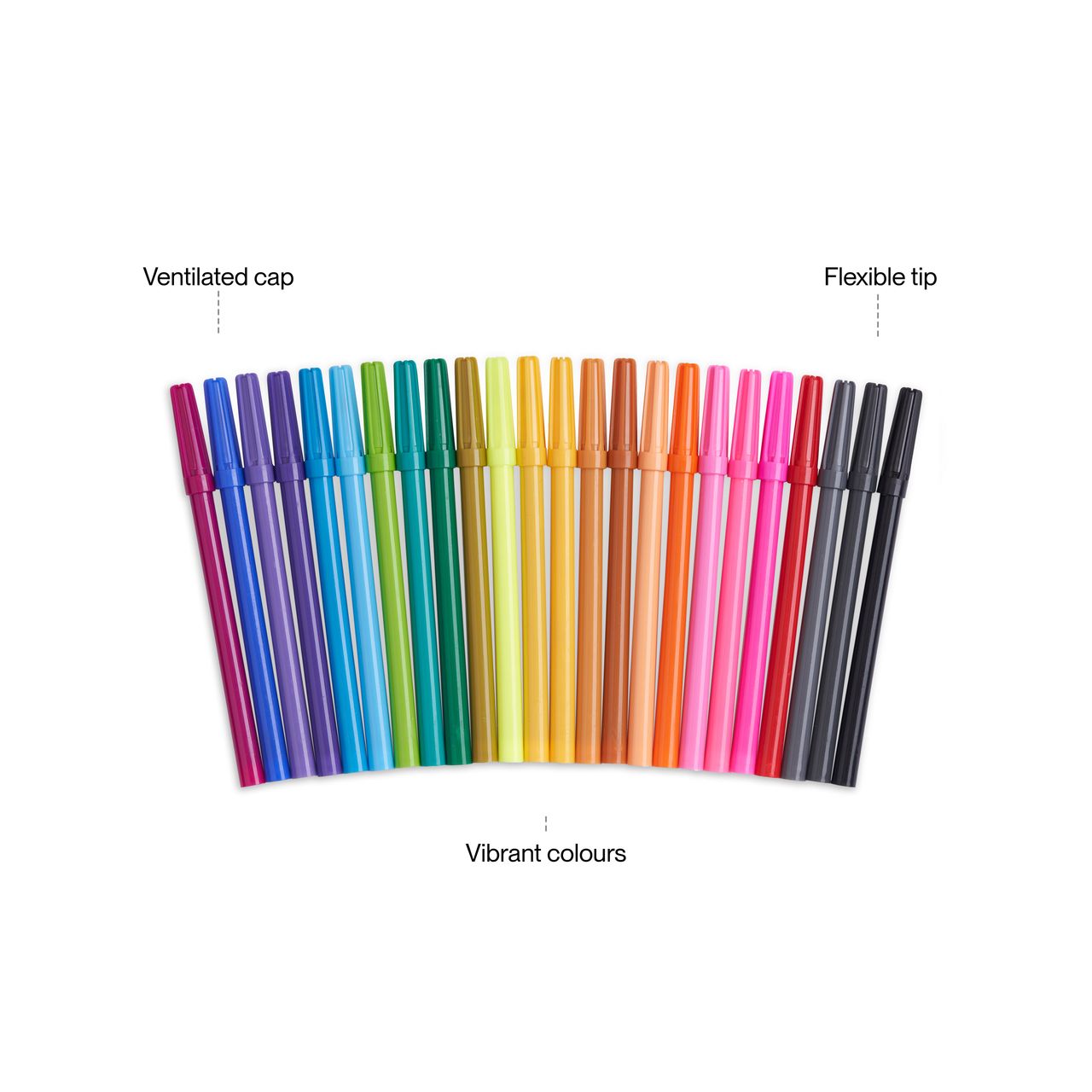 Camel Sketch Pens 24 Shades With Stencil