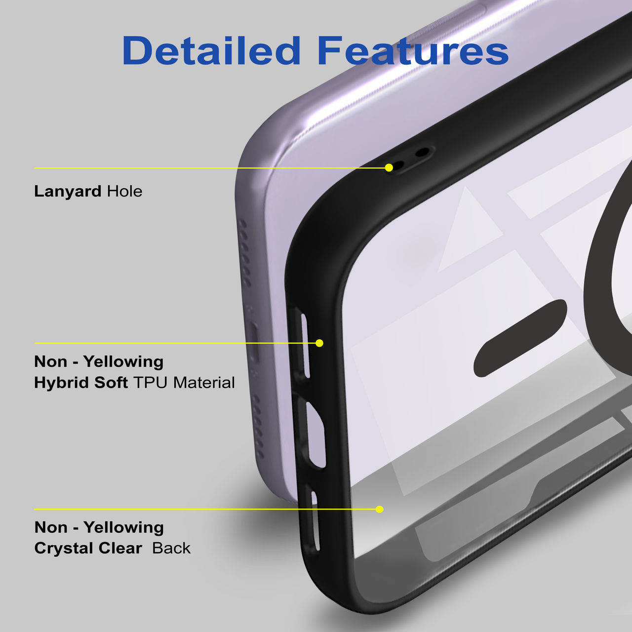 Zapcase Back Cover For Apple Iphone 16 (MagSafe-Black)