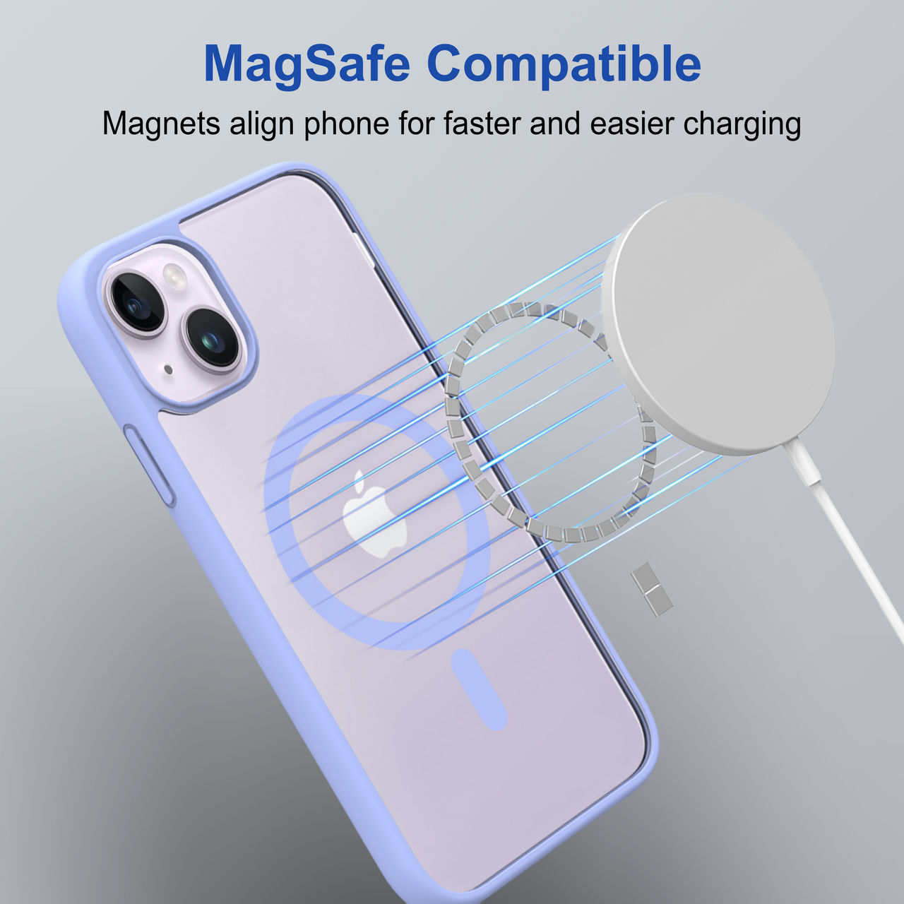 Zapcase Back Cover For Apple iPhone 14 Plus (MagSafe-Sierrablue)