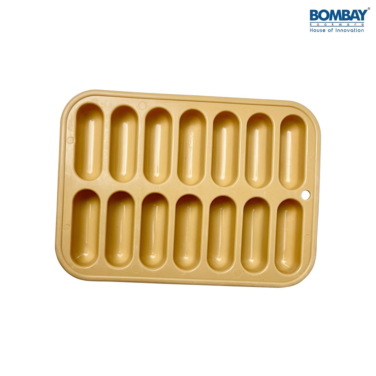 Oval Shape Ice cube tray Silicon 14 Cubes (Beige)