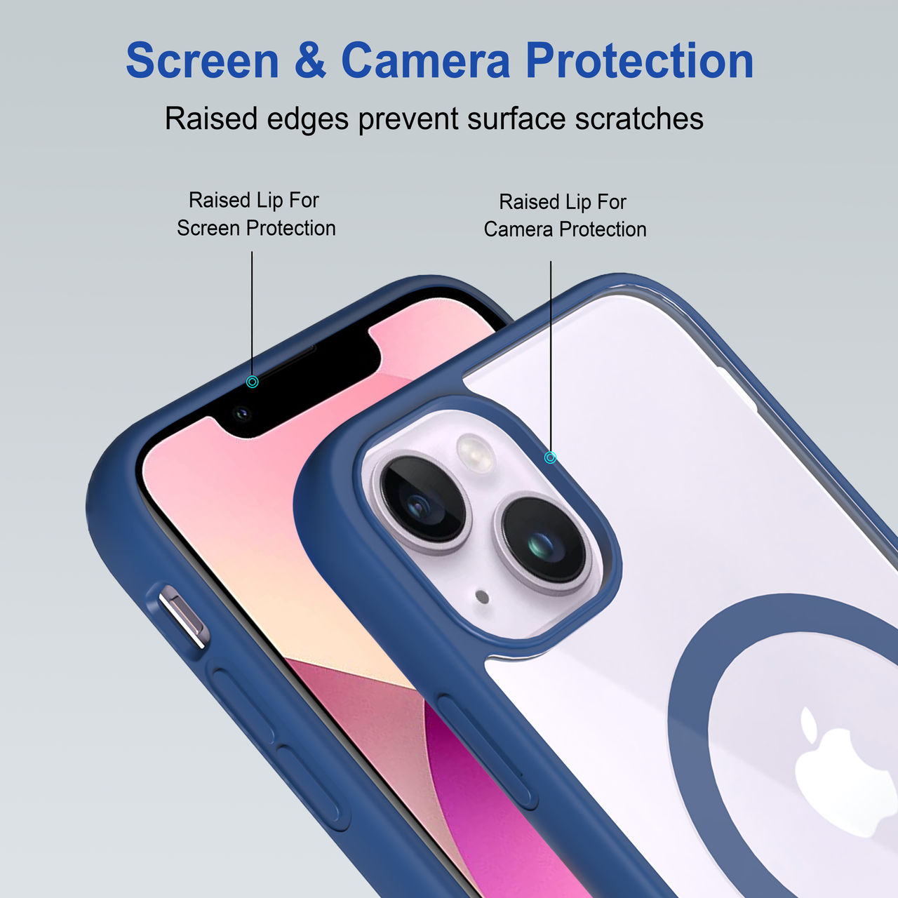 Zapcase Back Cover for Apple iPhone 13 | MagSafe-Blue