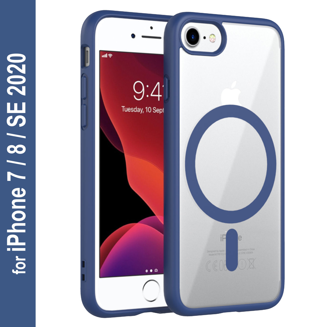 Zapcase Back Cover for Apple iPhone 7 | Apple iPhone 8 | Apple iPhone SE 2020 | MagSafe-Blue