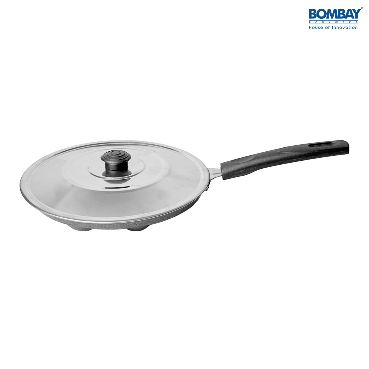 Non-Stick 12 Cavity Appam Maker with Stainless Steel Lid - Single Handle