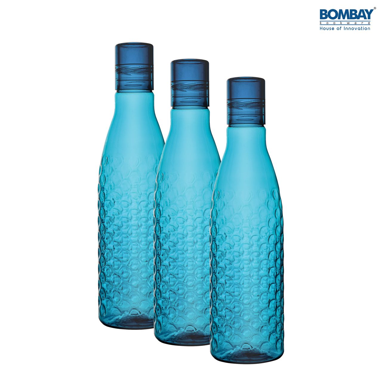Plastic Leak-Proof BPA-Free Food Grade Water Bottle - 1 L Each | Blue
