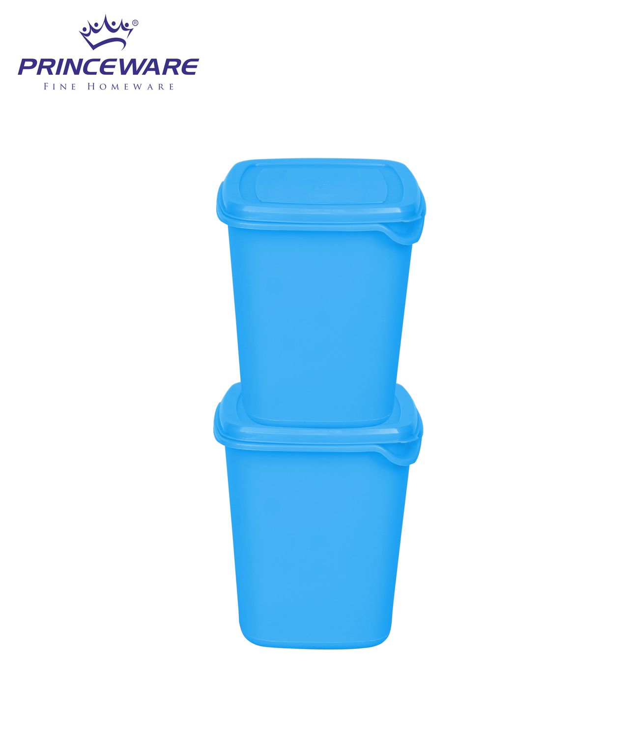 Princeware Pilot Kitchen Storage Container Set of 2 Pcs | 850 ml Each- Blue
