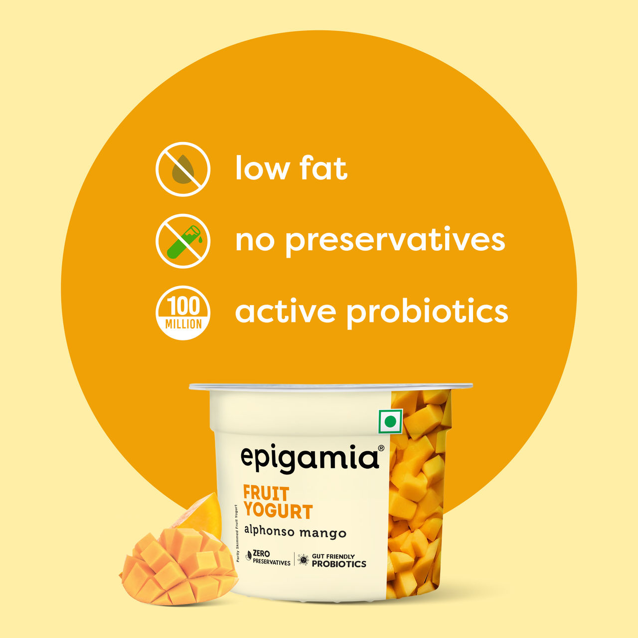 Epigamia Fruit Yogurt- Mango 75 g Combo