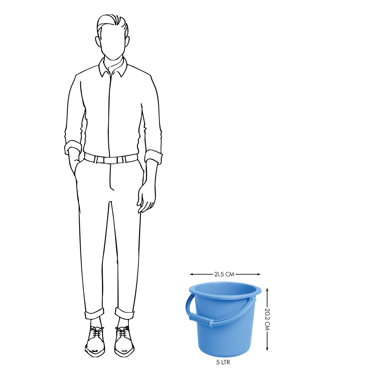 BAY6 Royce Bucket 5 L - Blue