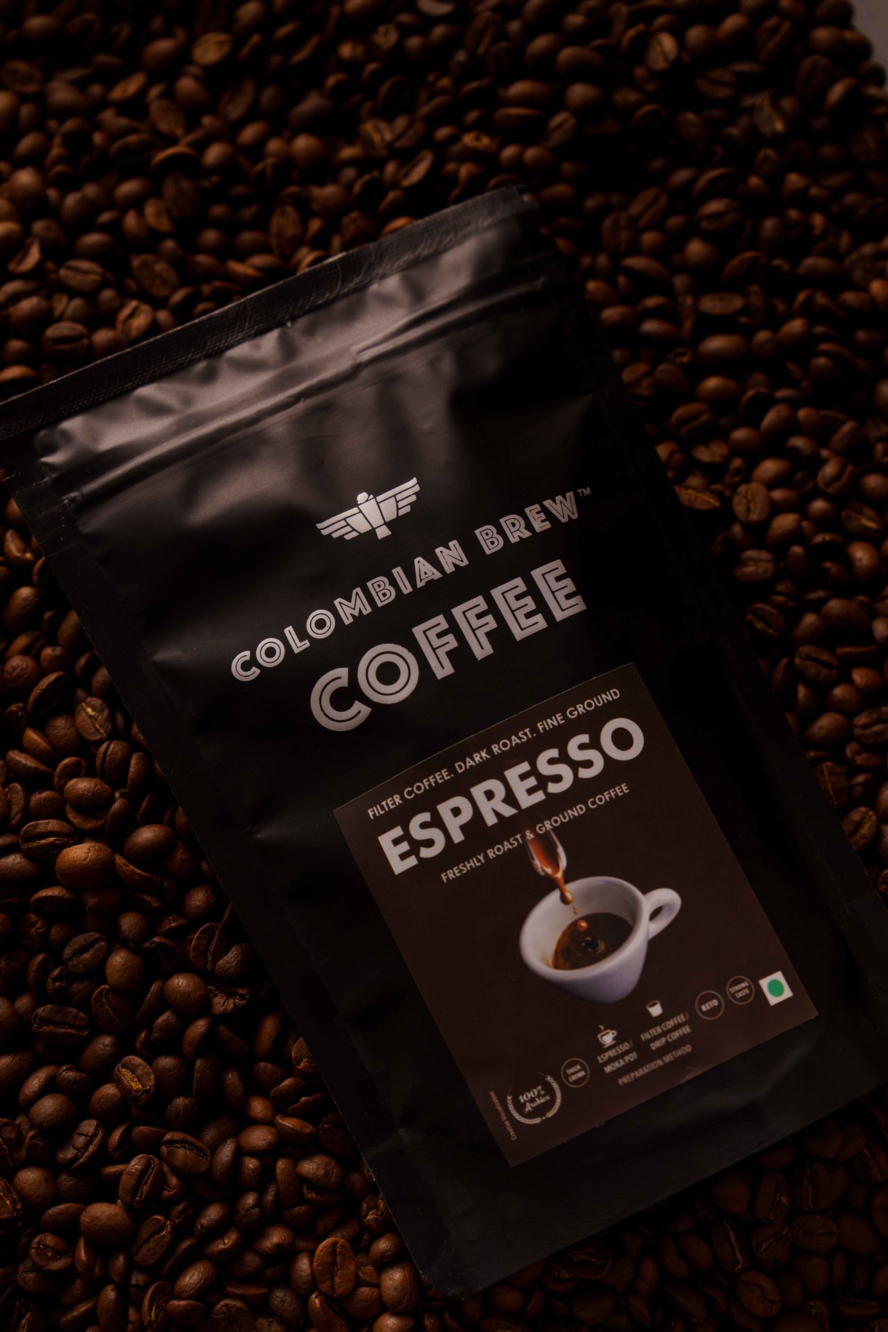 Columbian Brew Espresso Dark Roast Filter Coffee