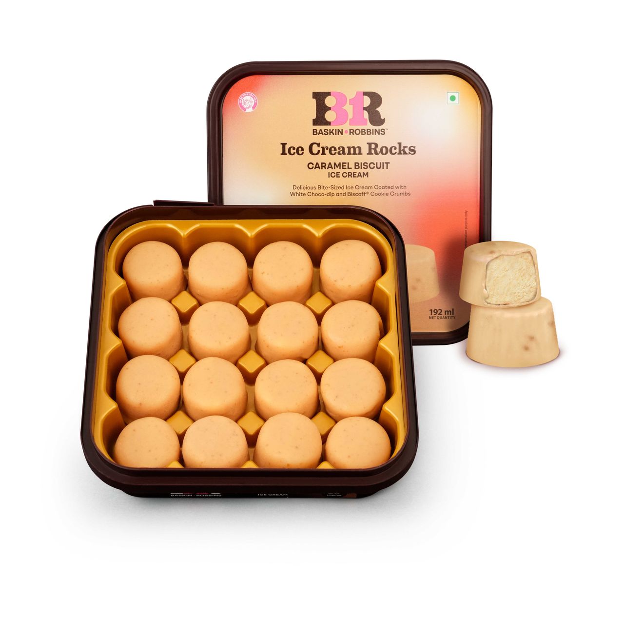 Baskin Robbins Caramel Biscuit Ice Cream Rocks Bon Bon Bites