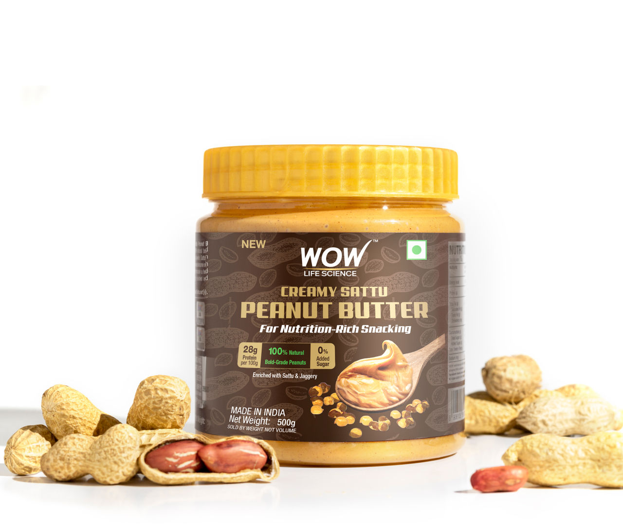 WOW Life Science Creamy Sattu Peanut Butter