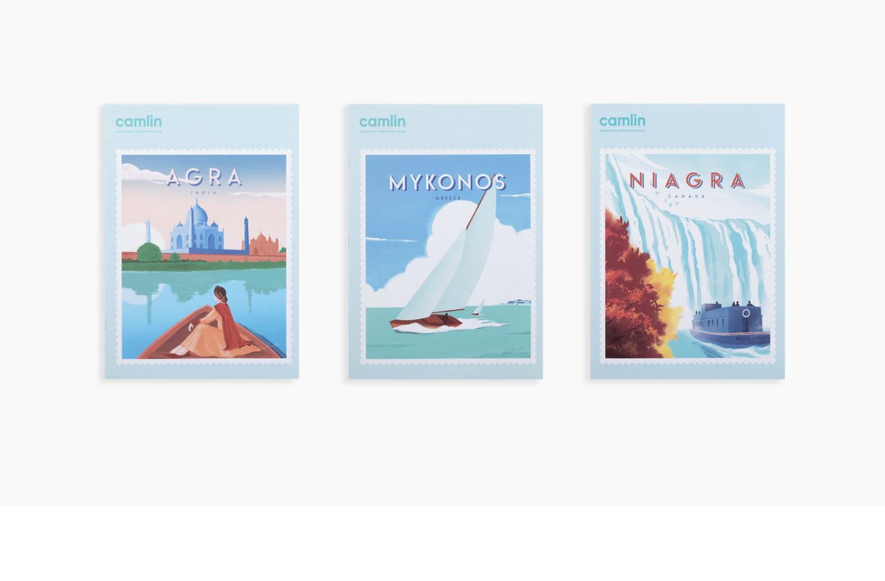 Camlin A4 Soft Cover Single Line Design 172 Pages Notebook Pack Of 6