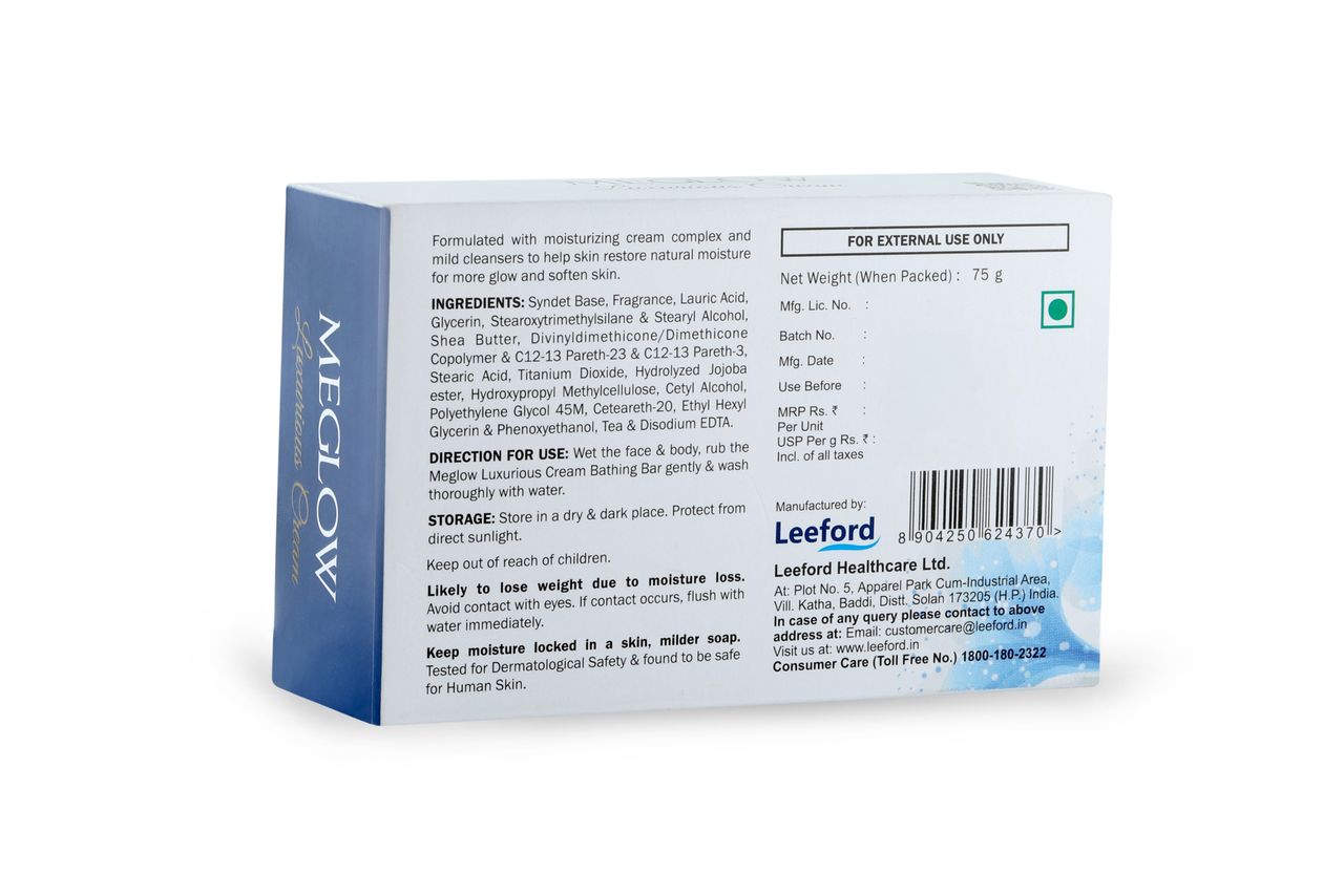 Meglow Luxurious Cream Soap | Gentle Cleansing & Intense Moisturization for a Smooth Glow