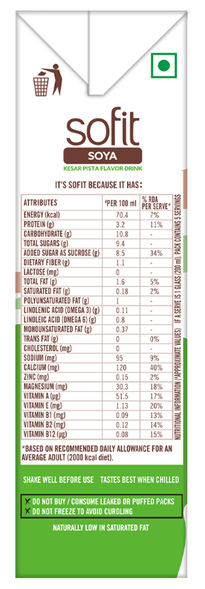 Hershey's Sofit Milk - Soya Kesar Pista