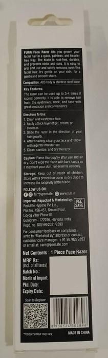 Pee Safe Reusable Face Razor For Women (German Blade)