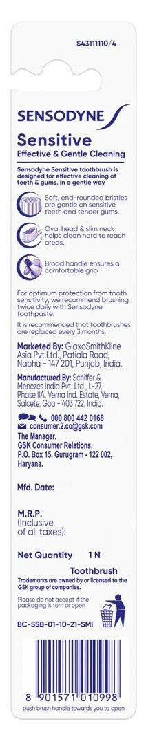 Sensodyne Sensitive Toothbrush with Soft Round Bristles - Assorted