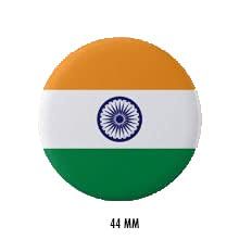 Indian Flag Round Badge