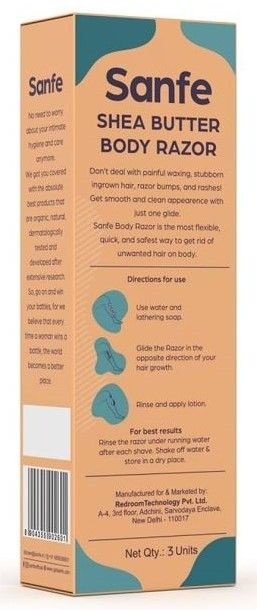 Sanfe Shea Butter Body Razor For Women's Hair Removal