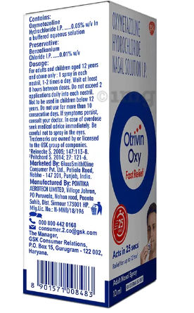Otrivin Oxy Fast Relief Adult Nasal Spray