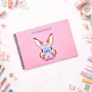 Papboo Rabbit A5 Sketch Book Drawing Book With Back Support- 140