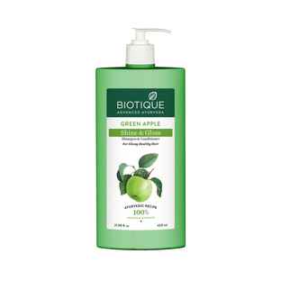 Biotique Green Apple Shine & Gloss Shampoo With Conditioner - Buy