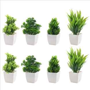 Kuber Industries 8 Pcs Set Plastic Mini Artificial Plants with Pot - Buy at  343 Online | Instant Delivery - Zepto