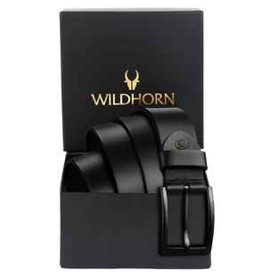 WildHorn Geschenkkorb für Herren, Ledergeldbörse und Gürtel, Kombi
