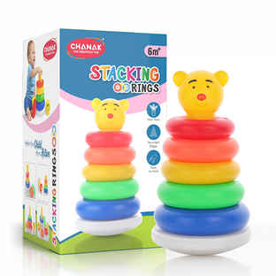 トイリング Aditi Toys MultiColour ABS Plastic Stacking Ring Toy for Kids