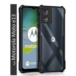 XINYEXIN Cover per Motorola Moto E13, Traslucida Custodia Antiurto Antigraffio con Supporto Anello a 360°, PC + TPU Bumper Case - Army Green