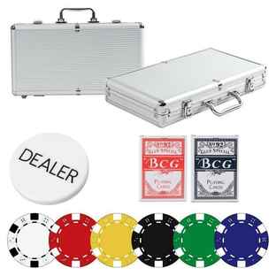 ABK Professional 200 Piece Poker Chip Set with Aluminium Carry