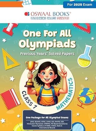 Oswaal One For All Olympiads Previous Year Solved Papers Class 7 Mathematics For 2025 Exam