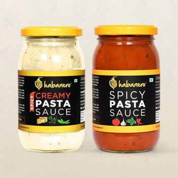 Habanero Creamy Pasta Sauce(350gms) & Habanero Spicy Patsa Sauce(385gms) Combo