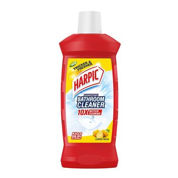 Harpic Bathroom Cleaner Liquid - Lemon, Removes Bathroom Stains