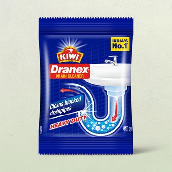 Mr. Muscle Kiwi Dranex Drain Cleaner Powder, Removes Clogs, Blockages In Just 30 Minutes