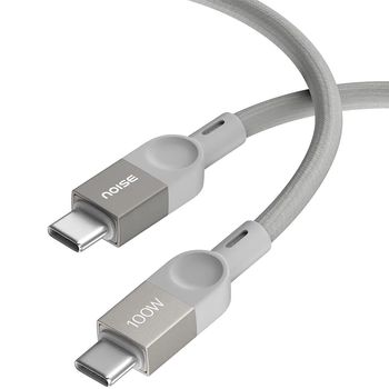 Noise Power Series 100W Braided 1 Meter Magnetic Charging Cable - Storm Grey