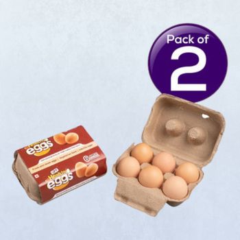 UPF Healthy Brown - Large Eggs, 6 Pieces | Protein Rich | Veg Feed | Infertile 6 pc Combo