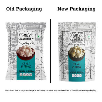 Mr Makhana Fox Nuts Sea Salt And Vinegar - Popped Lotus Seeds | Roasted In Olive Oil
